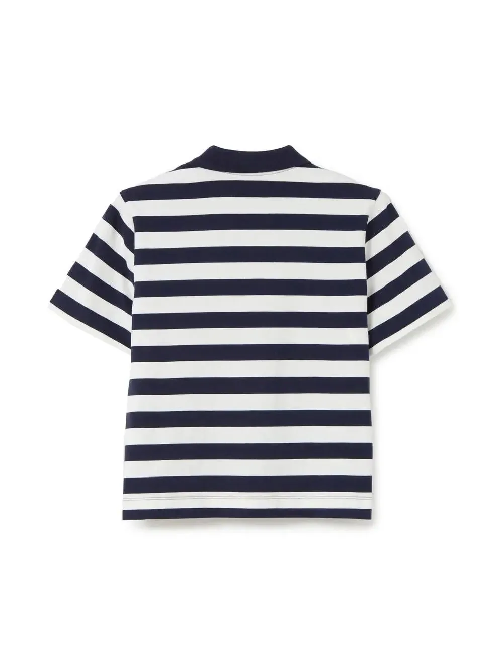 NWT Piombo White Blue Striped Polo Shirt Women's Size Large - Picture 10 of 10
